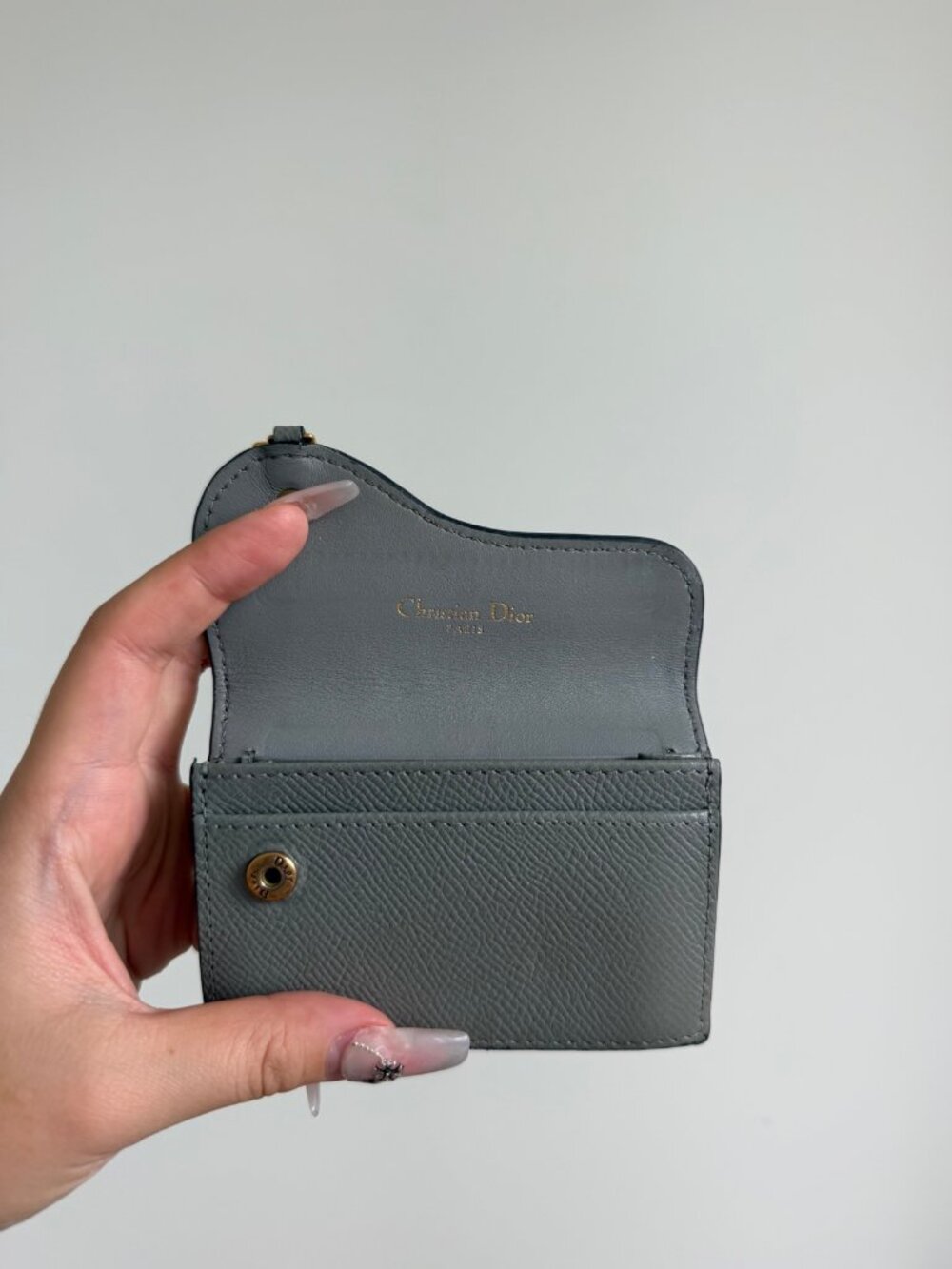 Dior Saddle Bloom Card Holder Grey - Picture 4 of 6